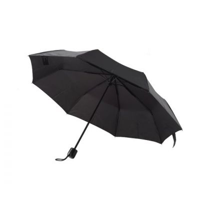 Umbrella Wenger 90cm 6seg mini telescopic, black, 24cm x 4cm, soft case, black, open diam 1m