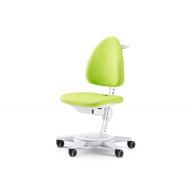 Office chair MAXIMO for children, white, 357010, max 80kg, seat K28-54cm / fabric Classic Green 359701 light green