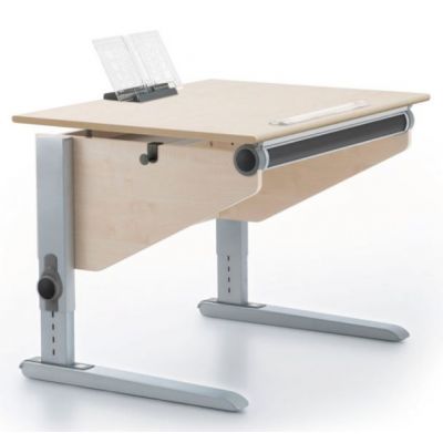 WINNER Compact Classic ergonomic desk 137850, with drawer, L-91xS-71cm, K53-82cm, slope / maple m.