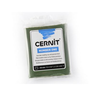 Polymer clay Cernit No.1 56g 645 olive olive green