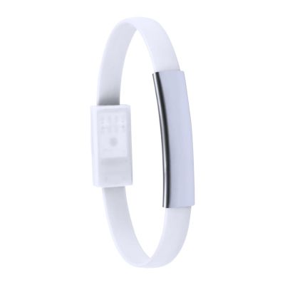 Beth bracelet USB/MicroUSB rubber cables white