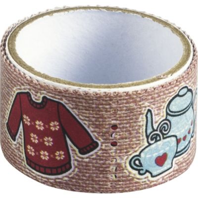 Deco tapes Love and Peace 2,4m, each section 34mmx25,5mm beige