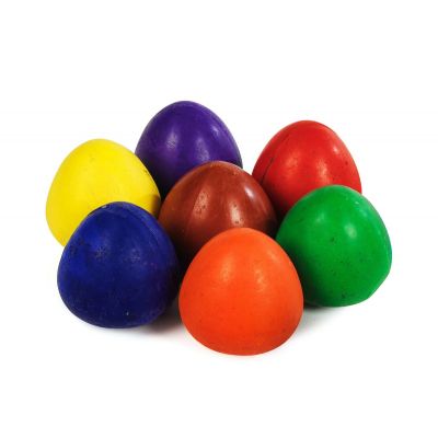 Grease chalk egg-shaped, 5 x 6 cm, 8 colors, 1+