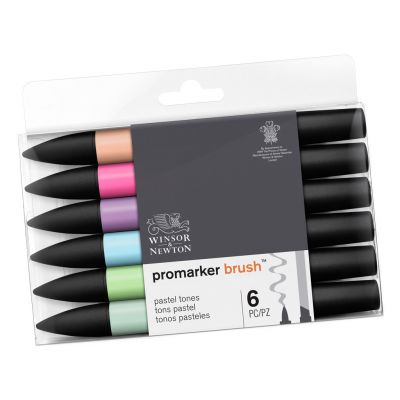 Marker W&N Brushmarker 6tk. komplektis, pastel tones