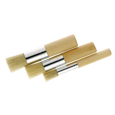 Stencil brush, 8, 15 and 20 mm, 6 pcs in total, in pig brush