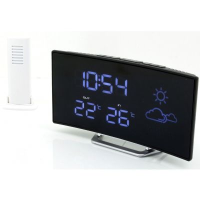 Clock radio and outdoor thermometer Soundmaster FUR100 alarm clock and weather forecast with barometer