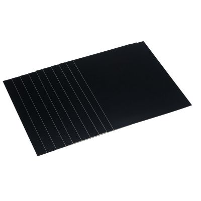 Craft cardboard 30x23 cm, white surface covered with black paint, 10 sheets
