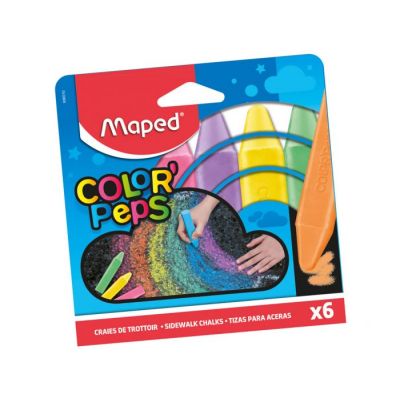 Sidewalk chalks 6 colours, Maped