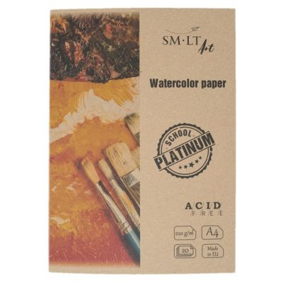 Watercolor paper A4 220g / m2, 20 sheets / km, Platinum SMLT