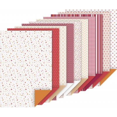Motifed card pad A4 100g/200g red, 20sheets