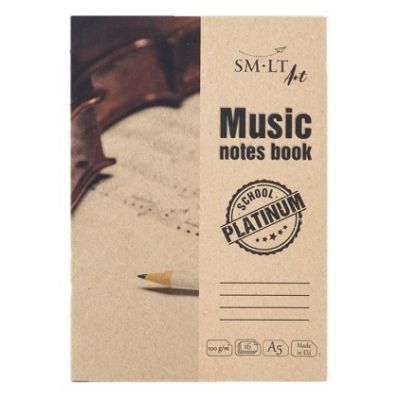 Sheet music book 205x165mm 100gsm 10 sheets, Platinum SMLT