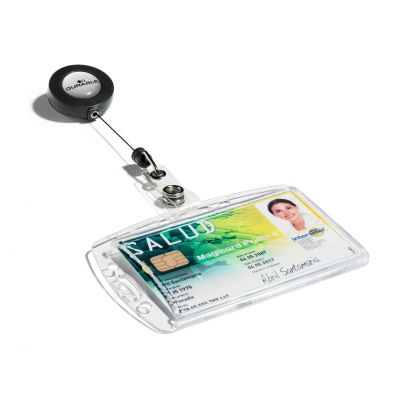 Encl. proximity card holder w badge reel