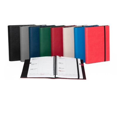 Teacher's diary Maxi Flex 170x225mm, spiral binding, imitation leather covers, rubber strap