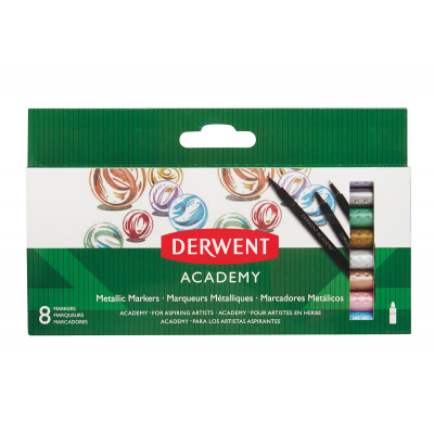 Derwent Academy Metallic Markers (8 Pack)