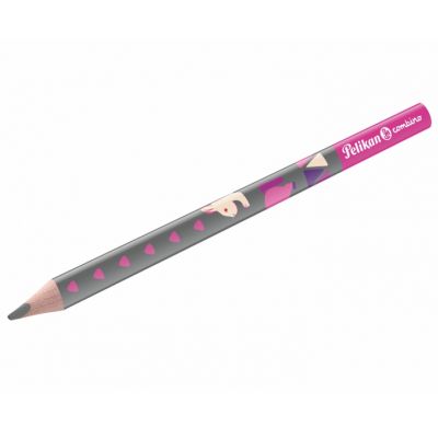 Ordinary pencil Pelikan Combino B triangular, pink