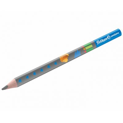 Ordinary pencil Pelikan Combino B triangular, blue