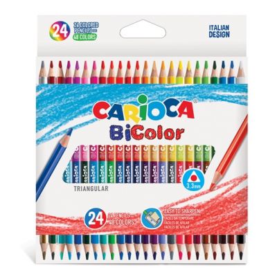 Colour pensils Carioca BiColor 24pcs=48colour, triangular