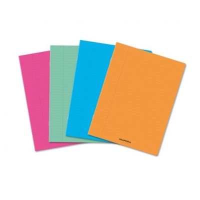 Exercise book A4 36l. ruled, different colors, with plastic cover