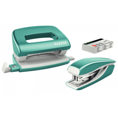 Stapler & Hole punch set Mini WOW IceBlue