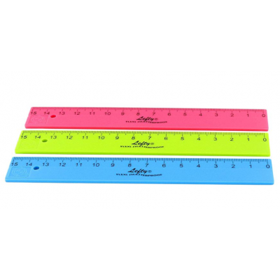 Ruler 15cm, left-hand use