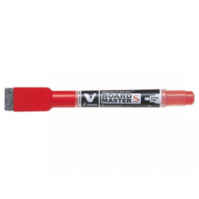 Whiteboard marker Pilot V Board Master EF, line 1.3mm, bullet tip, with eraser-magnet, red, BeGreen -80% recycled