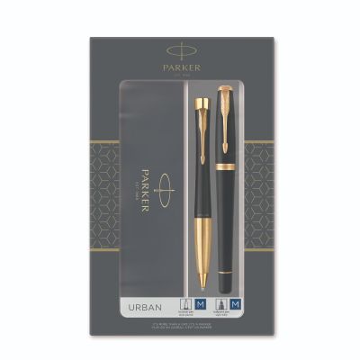 Gift set Parker Urban MUTED BLACK GT, pen + ballpoint pen