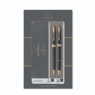 Gift set Parker SONNET BLACK GT, fountain pen + fountain pen