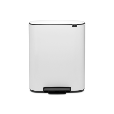 Prügikast 60L, Brabantia, BO pedaaliga, K-65,2cm, L-54,1xS-36,3cm/ White, valge