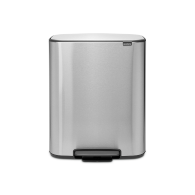 Prügikast 60L, Brabantia, BO pedaaliga, K-65,2cm, L-54,1xS-36,3cm/ Matt Steel FPP, matt teras