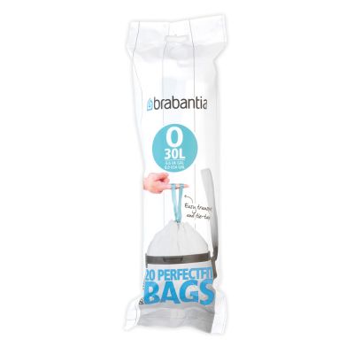 "Garbage bags Brabantia O 30L, 30 03 49 (20 bags per roll) for BO bin 2x30L