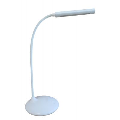 Valgusti UNILUX Nelly, integreeritud LED lamp 5,6W, akuga 4h, 30000-6000K, 400lm, USB ühendusega/ valge