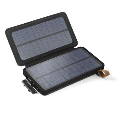 Power bank SOLRAY with solar panel 8000 mAh black