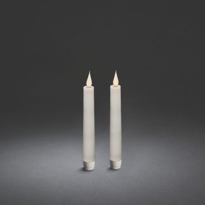 3D Candles, 2 sets, K-21cm, dimmable, timer and remote control3D Candles, 2 sets, K-21cm, back, add batteries 4xAA / white, indoor