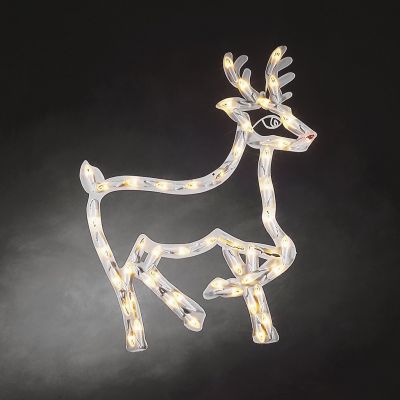 Window silhouette reindeer, 50L warm white, indoor, 230V