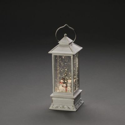 Lauakaunistus/ Vesilatern Lumememm K-27,5cm, wwLED, 5H taimeriga, lisada 3xC LR14 patareid/ valge