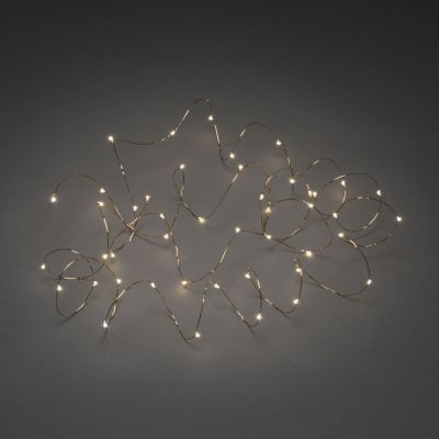 Light chain with delicate golden cable, 100 ww MIcroLED light, L-1490cm / indoor