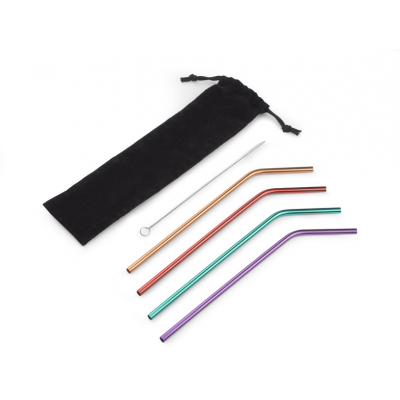 Straw set PARTY colourful (220 x 6 mm (bag 60 x 255 mm))