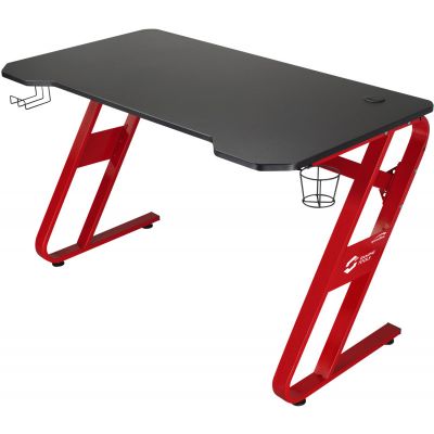 Computer table Speedlink gaming table Scarit, black MDF/red legs
