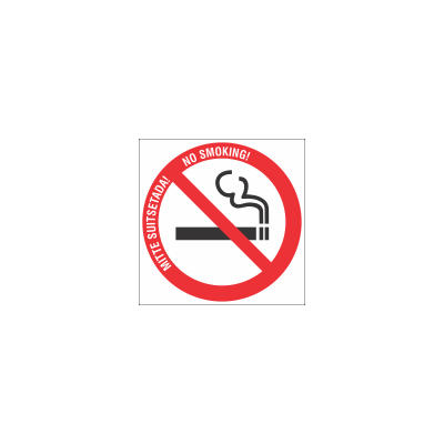 Safety label Do not smoke! / No smoking! sticker 10x10cm No smoking