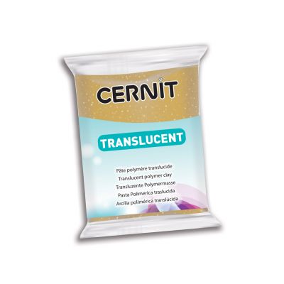 Polymer clay Cernit Translucent 56g 050 glitter gold