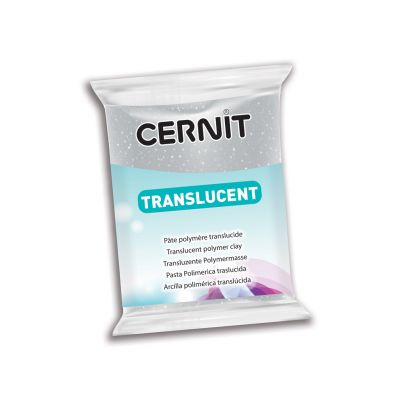 Polymer clay Cernit Translucent 56g 080 glitter silver