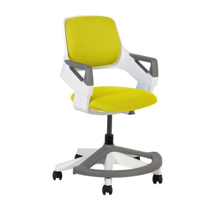 Office chair ROOKEE for children, 13486 mustard yellow upholstery, for growth 110-160cm, reg. backrest height, seat depth