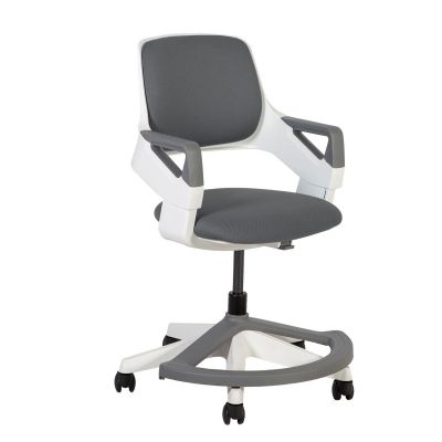 Office chair ROOKEE for children, 13488 gray upholstery, for growth 110-160cm, reg. backrest height, seat depth