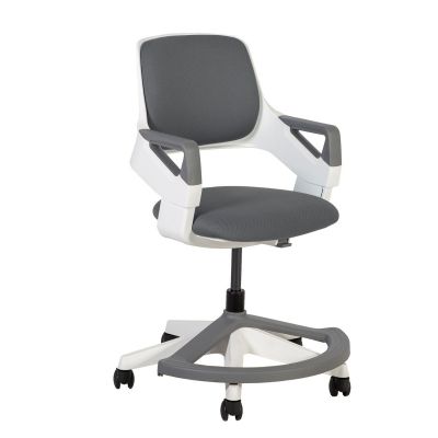 "Office chair ROOKEE for children, 13488 gray upholstery, for growth 110-160cm, reg. backrest height, seat depth