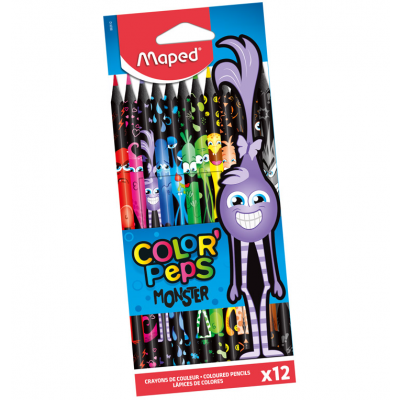 Colour pencils Color Peps Monster 12colours, Maped