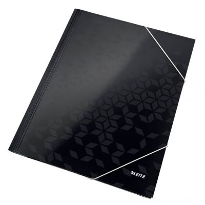 3-Flap Folder Leitz WOW Card/POB A4, Black