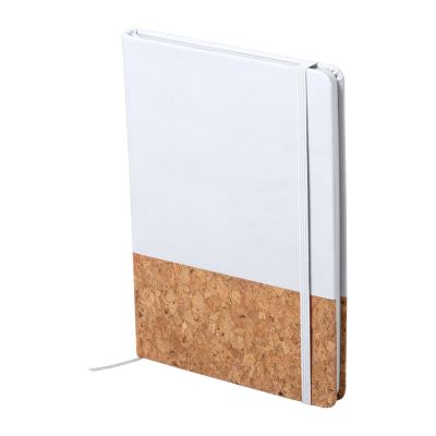 Notebook BLUSTER rubber strap A5, 98 blank sheets, white