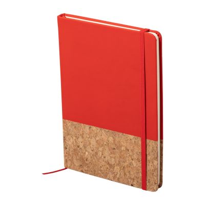 Notebook BLUSTER rubber strap A5, 98 blank sheets, red