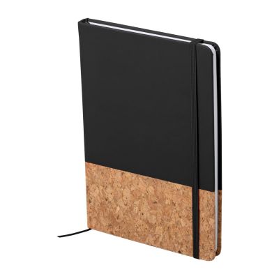 Notebook BLUSTER rubber strap A5, 98 blank sheets, black