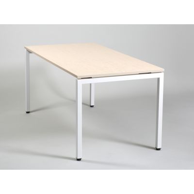 Table / desk with XPRS U-leg frame 1200x600mm, K-740mm / bleached island. plate + white leg frame